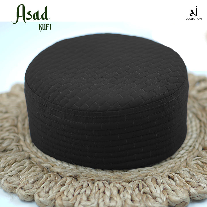 Asad Kufi Cap - Black