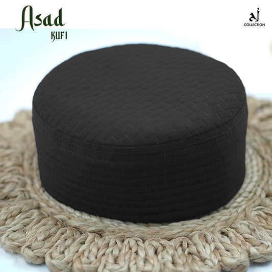 Asad Kufi Cap - Black