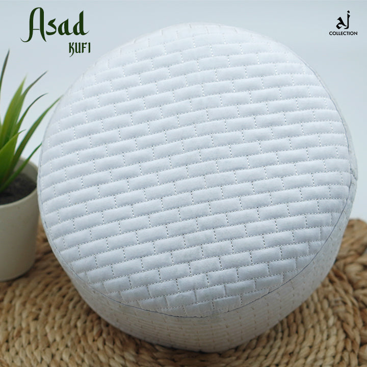 Asad Kufi Cap - White