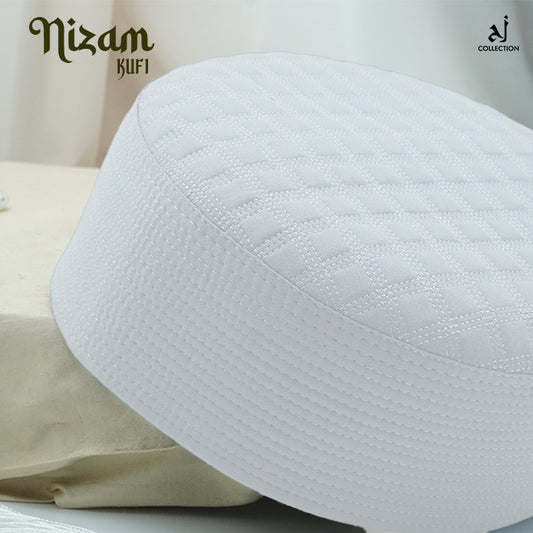 Nizam Kufi Cap - White