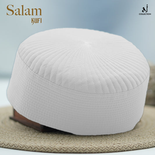 Salam Kufi Cap - White