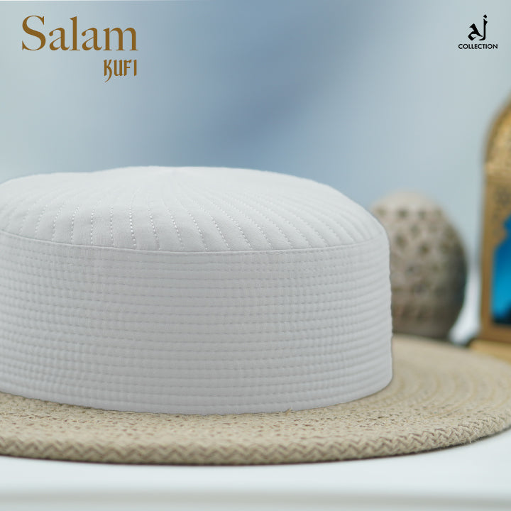 Salam Kufi Cap - White